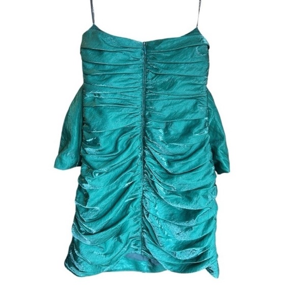 SHONA JOY x Free People Rosemary Green Ruched Miramare Mini Dress - Picture 5 of 12
